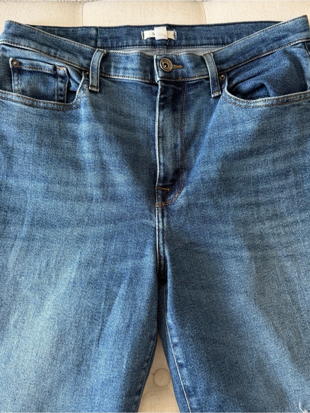 Splendid High Waist Cropped Raw-Hem Straight Jeans 30 - Picture 7 of 12
